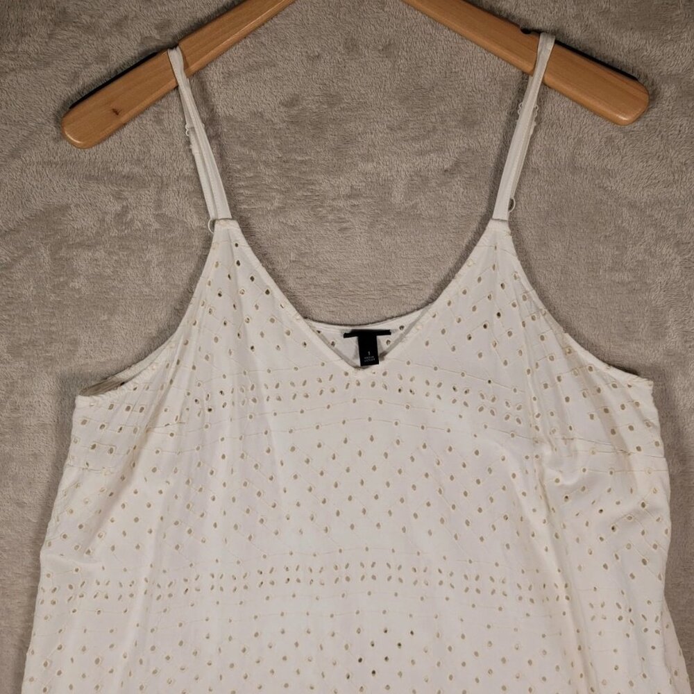 Torrid Eyelet Tank Top Womens Plus Size 1 Cream Boho Sleeveless Summer Blouse - Picture 5 of 10